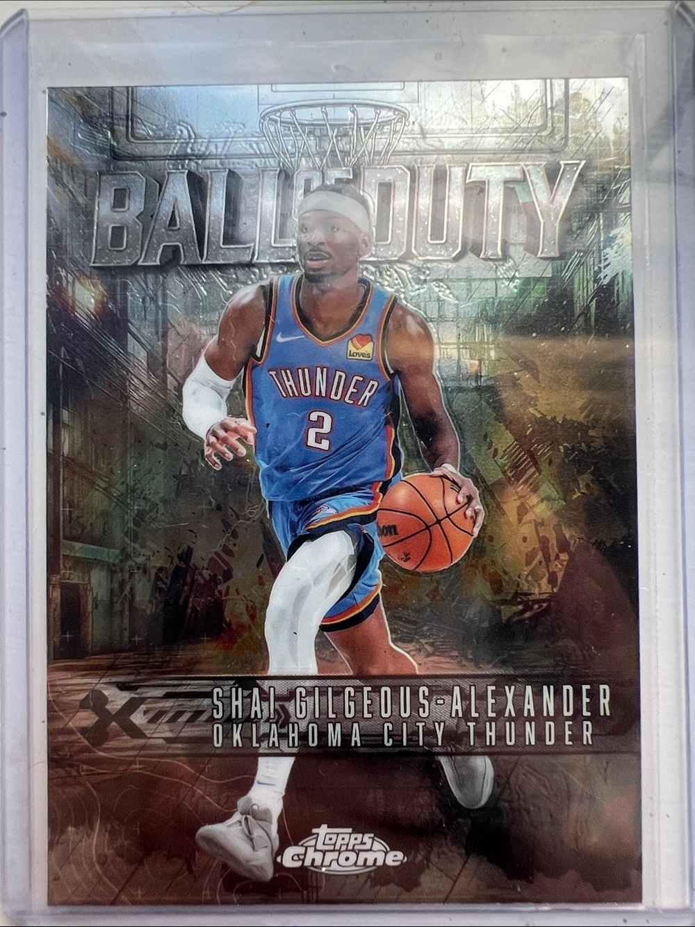SGA Ball Of Duty Basketball Trading Card - Blue
